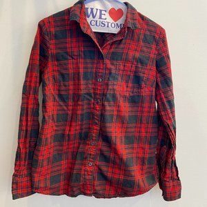 JCrew S Petite Plaid Button-Up Shirt
